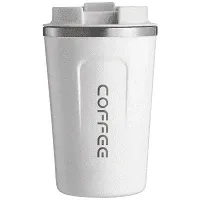 ισοθερμικό δοχείο διπλότοιχο λευκό με μαύρο καπάκι 380ml