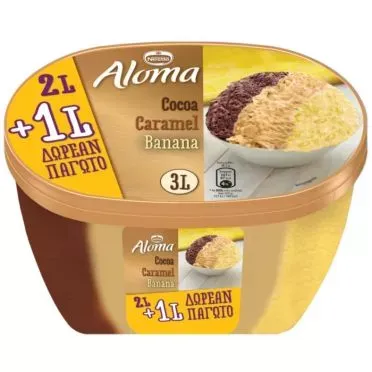 ALOMA ΜΠΑΝ.ΚΑΡΑΜ.ΣΟΚΟΛ. 2LT.+1LT.ΔΩΡΟ