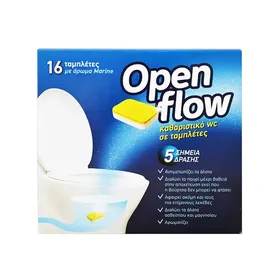 OPEN FLOW καθαριστικό WC σε ταμπλέτες 20γρ 16τεμ