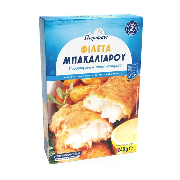 Μπακαλιάρος Φιλέτο Πανέ