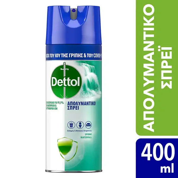 Dettol All In One Απολυμαντικό Σπρέι Ανοιξιάτικος Καταρράκτης 400ml.