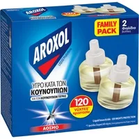 AROXOL υγρό εντομοαπωθητικό ανταλλακτικό 120 νύχτες 45ml (2τεμ.)