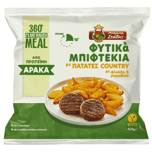 Φυτικό Μπιφτέκι Με Πατάτες