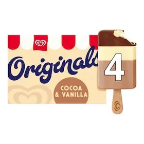 ALGIDA Παγωτό Originals Κακάο & Βανίλια 4x49g