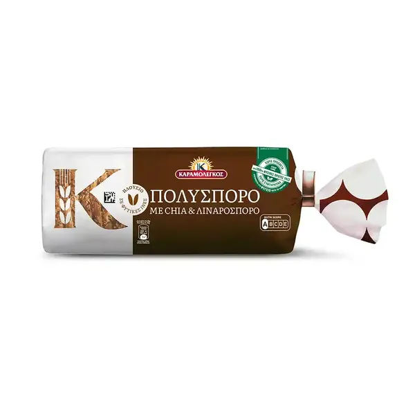 Καραμολέγκος Ψωμί Πολύσπορο Με Chia Σε Φέτες 500γρ.
