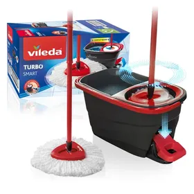 VILEDA turbo κουβάς με στίφτη, σφουγγαρίστρα και κοντάρι