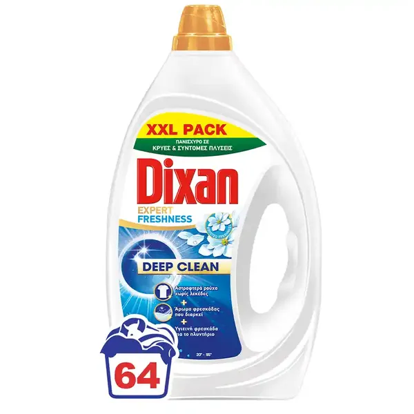 Dixan Gel Απορρυπαντικό Πλυντηρίου Expert Freshness 64μεζ 2,88lt