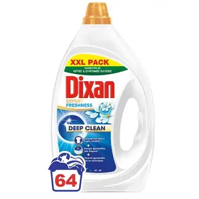 DIXAN Deep Clean Απορρυπαντικό Πλυντηρίου Ρούχων Τζελ Expert Freshness 64 πλύσεις