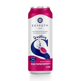 Σουρωτή Ανθρακούχο Νερό Με Γεύση Pink Grapefruit 330ml.