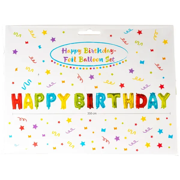 Μπαλόνια Foil Set Happy Birthday 1 Τεμάχιο