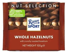 Σοκολάτα Γάλακτος με ολόκληρα φουντούκια, Ritter Sport (100g)