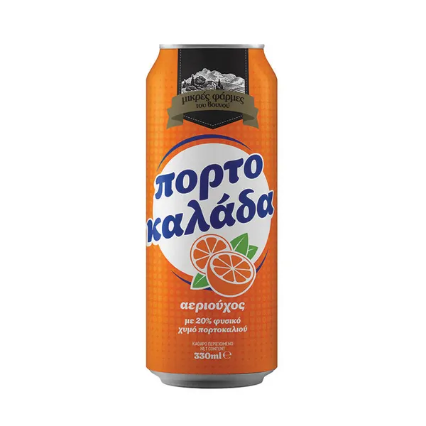 αναψυκτικό cola ή πορτοκαλάδα με ανθρακικό ή λεμονάδα κουτί