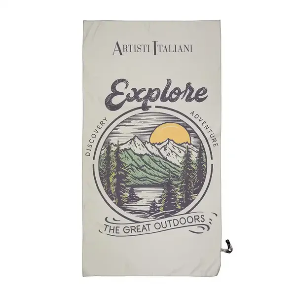 Artisti Italiani Πετσέτα Θαλάσσης Μικροΐνας 200gsm Με Σχέδιο Explore 85x160cm.