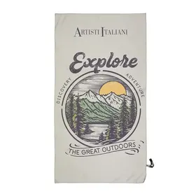 Artisti Italiani Πετσέτα Θαλάσσης Μικροΐνας 200gsm Με Σχέδιο Explore 85x160cm.