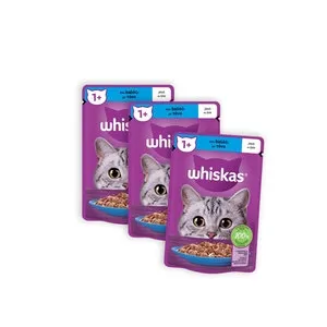 WHISKAS Τόνος σε Ζελέ για γάτες 85γρ.