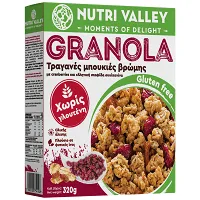 Nutri Valley Granola Cranberries Χωρίς Γλουτένη 320gr