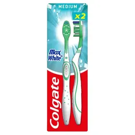 COLGATE Max White Οδοντόβουρτσα με Αστέρι Γυαλίσματος μέτρια 2τεμ