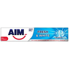 AIM οδοντόκρεμα fresh & white crystal gel 75ml