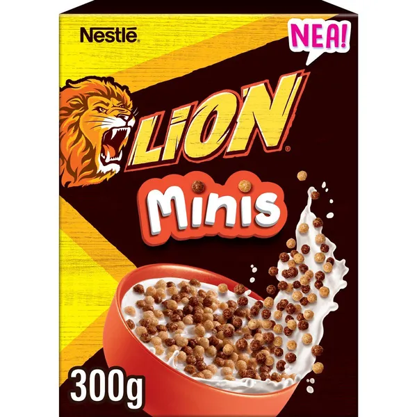 Nestle LION® Δημητριακά Πρωινού με Σοκολάτα και Καραμέλα MINIS 300g