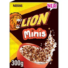 Nestle LION Δημητριακά Πρωινού με Σοκολάτα και Καραμέλα MINIS 300g
