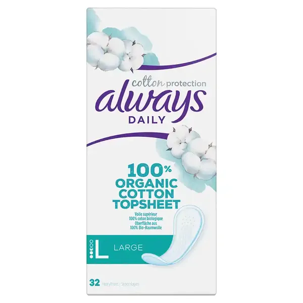 Always Cotton Protection Σερβιετάκια Large 32τεμ.