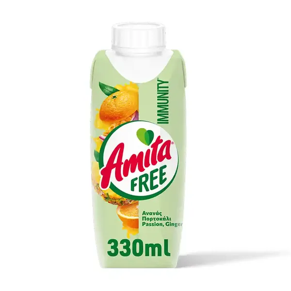 Amita Free Immunity Φρουτοποτό 330ml.