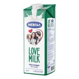 Γάλα Love Milk ΜΕΒΓΑΛ 1lt πλήρες 3.5% ή ελαφρύ 1.5% ΜΕ ΕΚΠΤΩΣΗ 0,60€