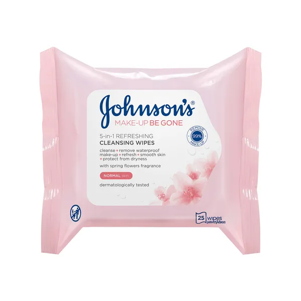 JOHNSON'S υγρά μαντηλάκια ντεμακιγιάζ 25 τεμαχίων