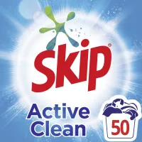Skip Σκόνη Απορρυπαντικό Πλυντηρίου Ρούχων Active Clean 50 MEZ