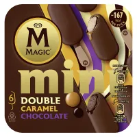Algida Magic Παγωτό Double Chocolate & Caramel Μίνι 6x47γρ./55ml.