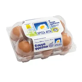 Χρυσά Αυγά Φρέσκα Μεσαία 6x63γρ.