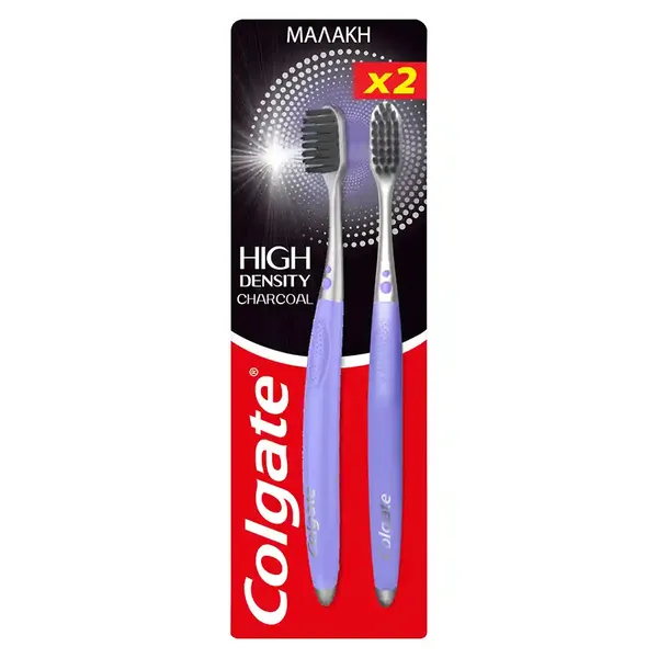 Colgate Οδοντόβουρτσα High Density Charcoal 2τεμ