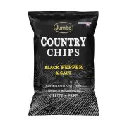 JUMBO Country Chips με Μαύρο Πιπέρι & Αλάτι Χωρίς γλουτένη 150g