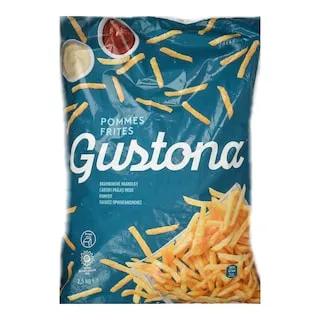 GUSTONA Πατάτες Προτηγανισμένες Κατεψυγμένες 2.5kg