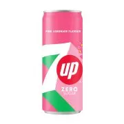 7UP Zero Γκαζόζα με γεύση Pink Lemonade Χωρίς ζάχαρη 330ml