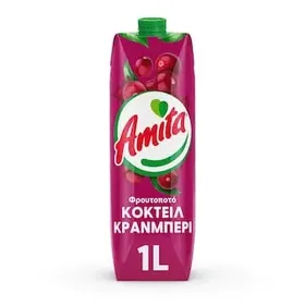 AMITA Φρουτοποτό Κράνμπερι Κοκτέιλ 1lt