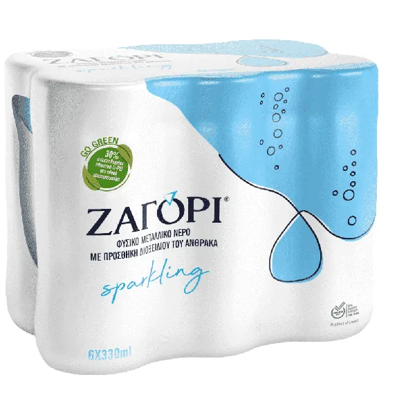 Ζαγόρι Ανθρακούχο Φυσικό Μεταλλικό Νερό 6x330ml