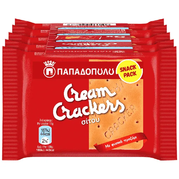 cream crackers σίτου 5 fresh pack 215g