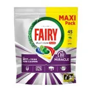 FAIRY Platinum Plus Απορρυπαντικό Πλυντηρίου Πιάτων Ταμπλέτες Miracle 45τεμ