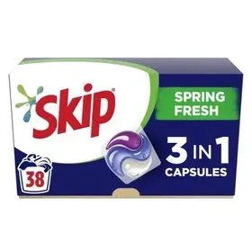 Skip Κάψουλες Απορρυπαντικό Πλυντηρίου Ρούχων Ultimate Spring Fresh 38 MEZ