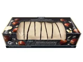 Τσουρέκι κάστανο με επικάλυψη λευκής σοκολάτας