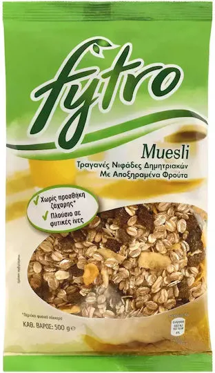 muesli με αποξηραμένα φρούτα χωρίς ζάχαρη 500γρ.