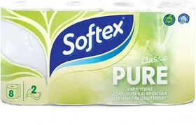 χαρτί υγείας classic pure 2φυλλο 8 ρολά 496γρ.