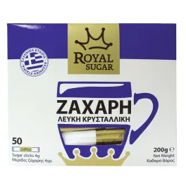 Royal Sugar Λευκή Ζάχαρη Sticks 4gr x 50τμχ