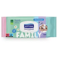 Septona Μωρομάντηλα Dermasoft Family 100 τεμ.