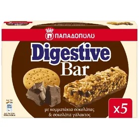 Digestive Bars Κομμάτια Σοκολάτας & Σοκολάτα.