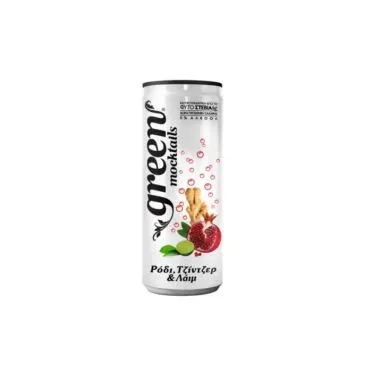 GREEN MOCKTAILS ΡΟΔΙ ΤΖΙΝΤΖΕΡ CAN 330ml