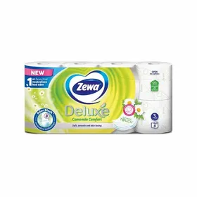 Zewa χαρτί υγείας Deluxe χαμομήλι 8 ρολά 728γρ.