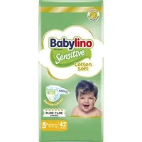 BABYLINO Sensitive Πάνες Cotton Soft Νο5+ Junior Plus 12-17kg 42τεμ