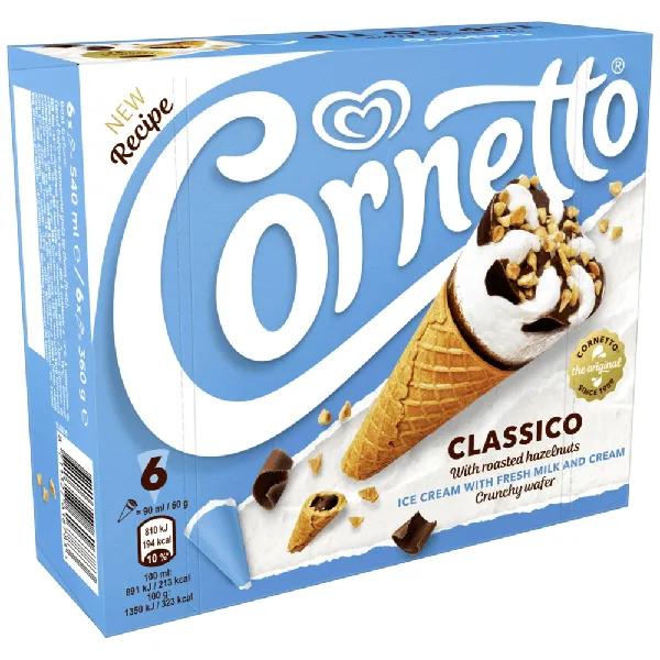 Cornetto mini πυραυλάκια classic 6x60γρ.